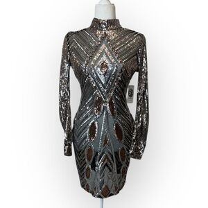 Art Deco–Inspired Sequin Bodycon Dress